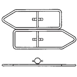 Two-way double signpost with fixed clamp
