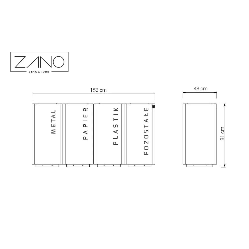 Stilo Recycling Bin