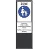 Zone signage stele type 