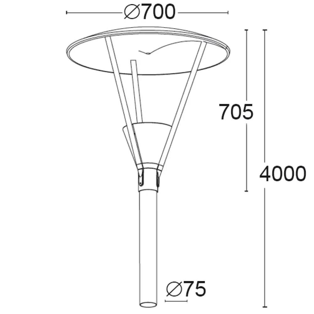 Vela 9000F/WC5.NB-Urban Lighting - Street light pole - Built-in driver