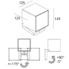 RGBW Kubo12-B 2112W/RCRC.MB-RGBW - Adjustable Floodlight RGBW - Remote driver 24Vdc