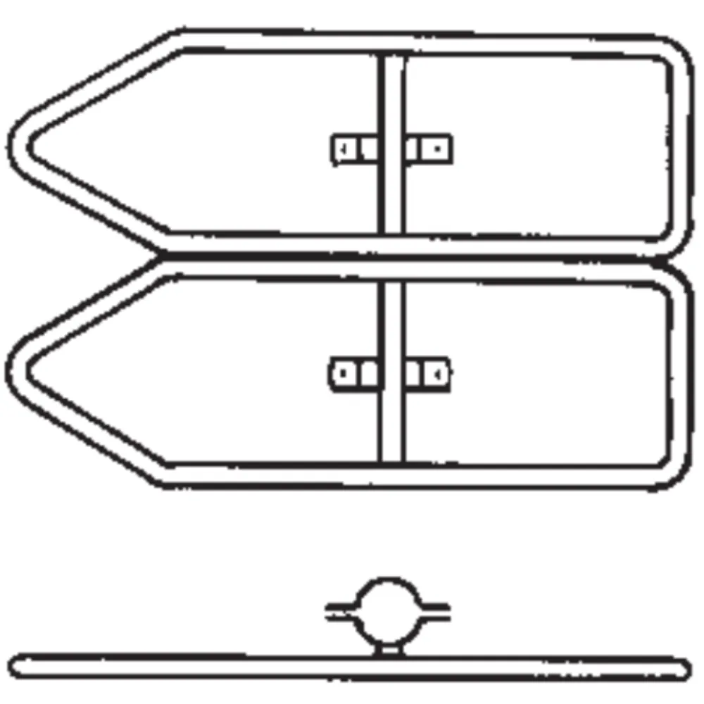 One-way double signpost with fixed clamp