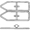 One-way double signpost with fixed clamp