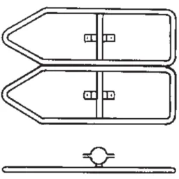 One-way double signpost with fixed clamp