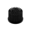 LED pin fin heat sink, ø60mm, H 40mm, Base 5mm, Black anodized