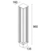 Orion TL 481F1/WD35PO-Small Poles - Bollard DALI Total Light 1 Way H. 960