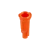 Needle cap with double helix thread, orange (50 pieces)