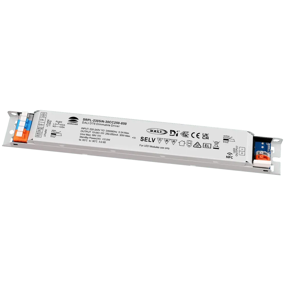 30W DALI2 DT6, D4i, linear constant current LED driver, NFC