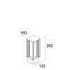 Orion TL 474F0/HR50PO-Small Poles - Bollard Total Light 4 Ways H. 260