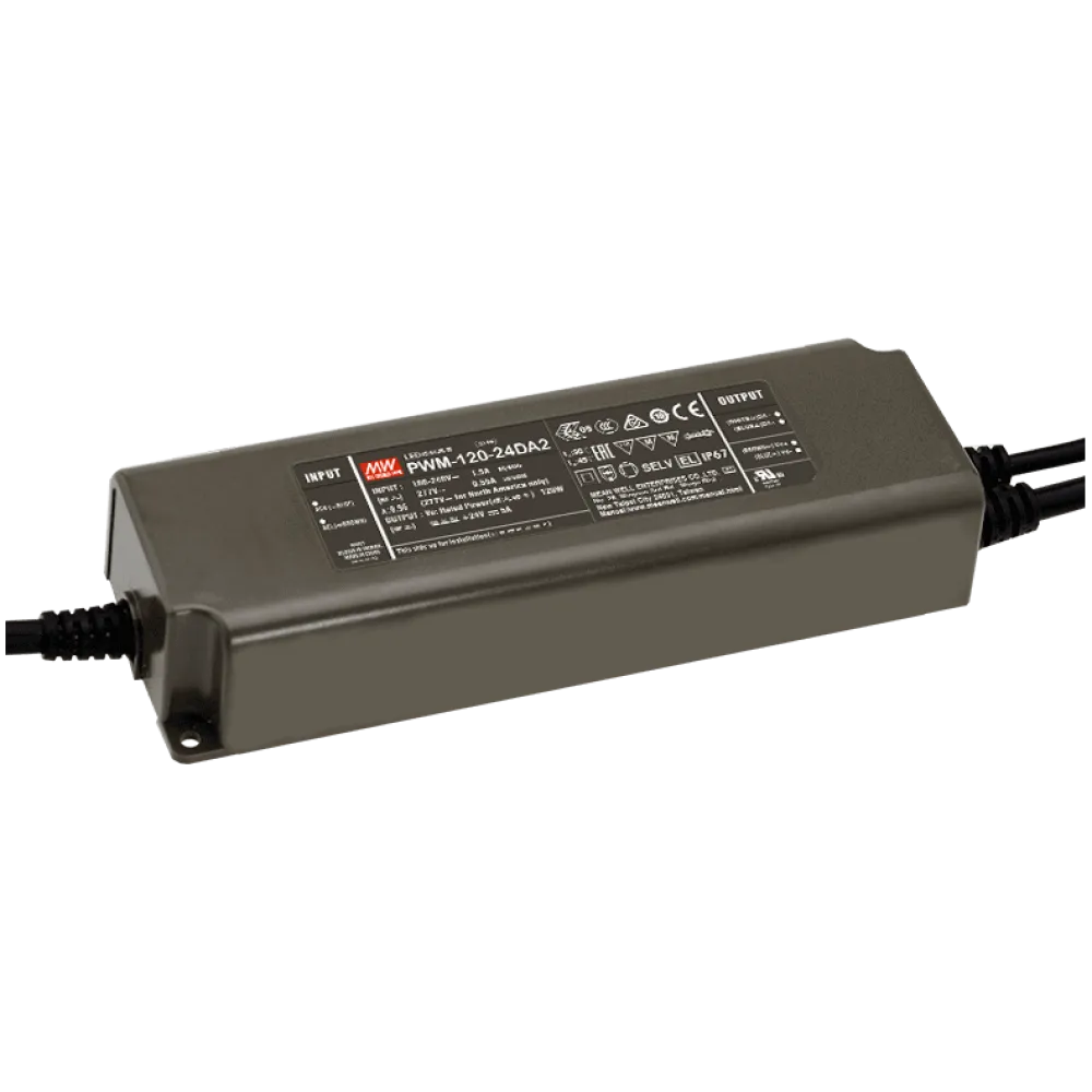120W LED Driver with PWM Output 24V/5A, DALI2