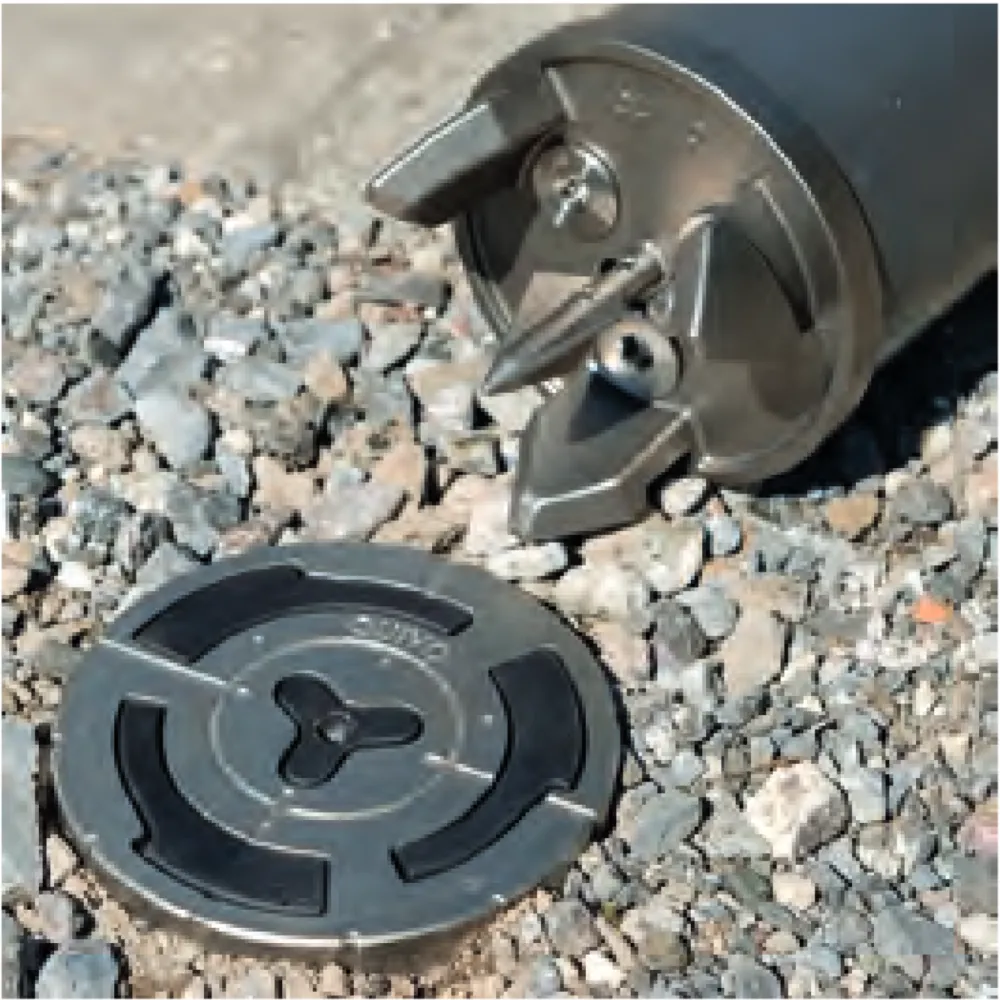 Barrier post with locking system 