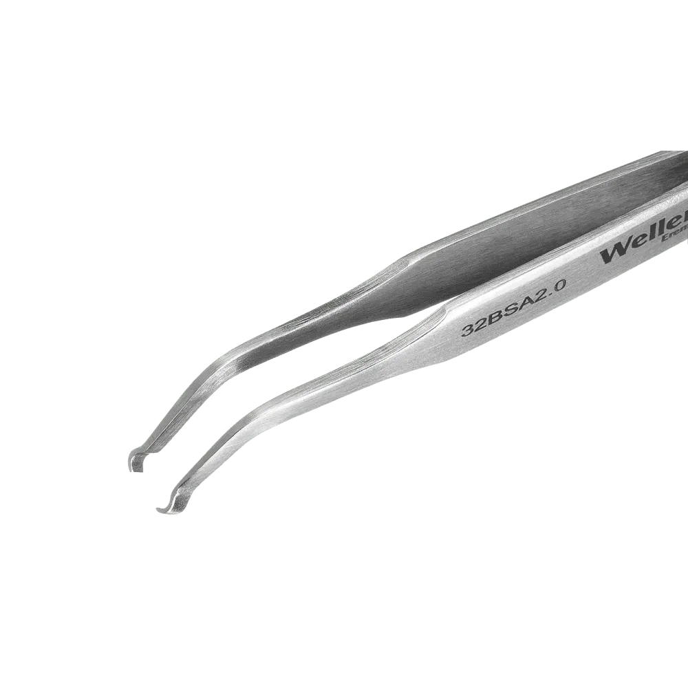 SMD tweezers angled 45 ° with round tips