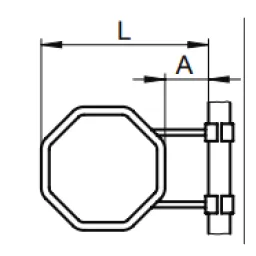 STOP sign with fixed clamp mounting