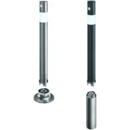 Barrier post with locking system 