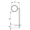 STOP sign with curved post (300 cm)