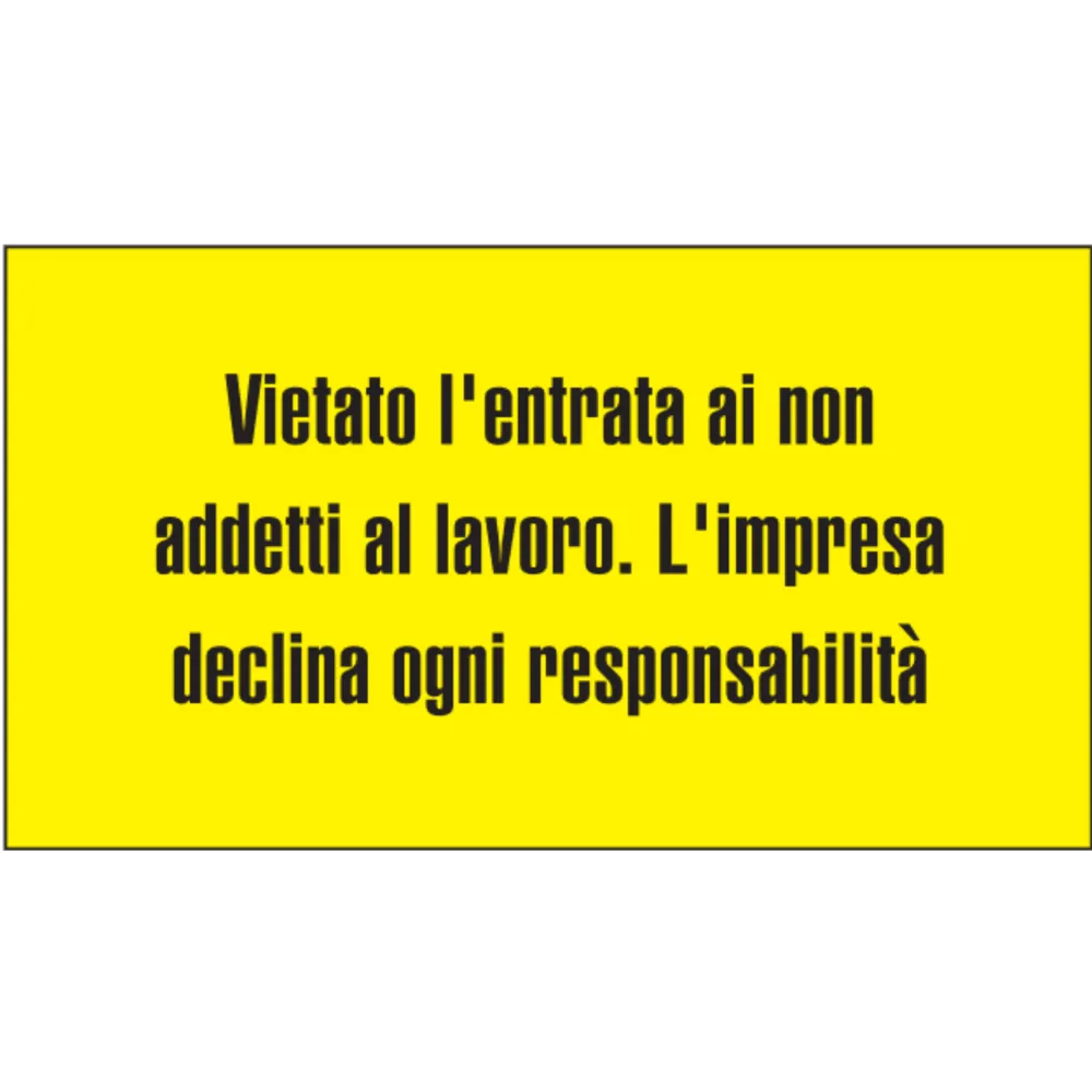 Construction site warning sign (Italian)