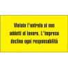 Construction site warning sign (Italian)