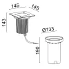 Platho 145 - Square Walkable Opal Glass L. 145 - Built-in driver