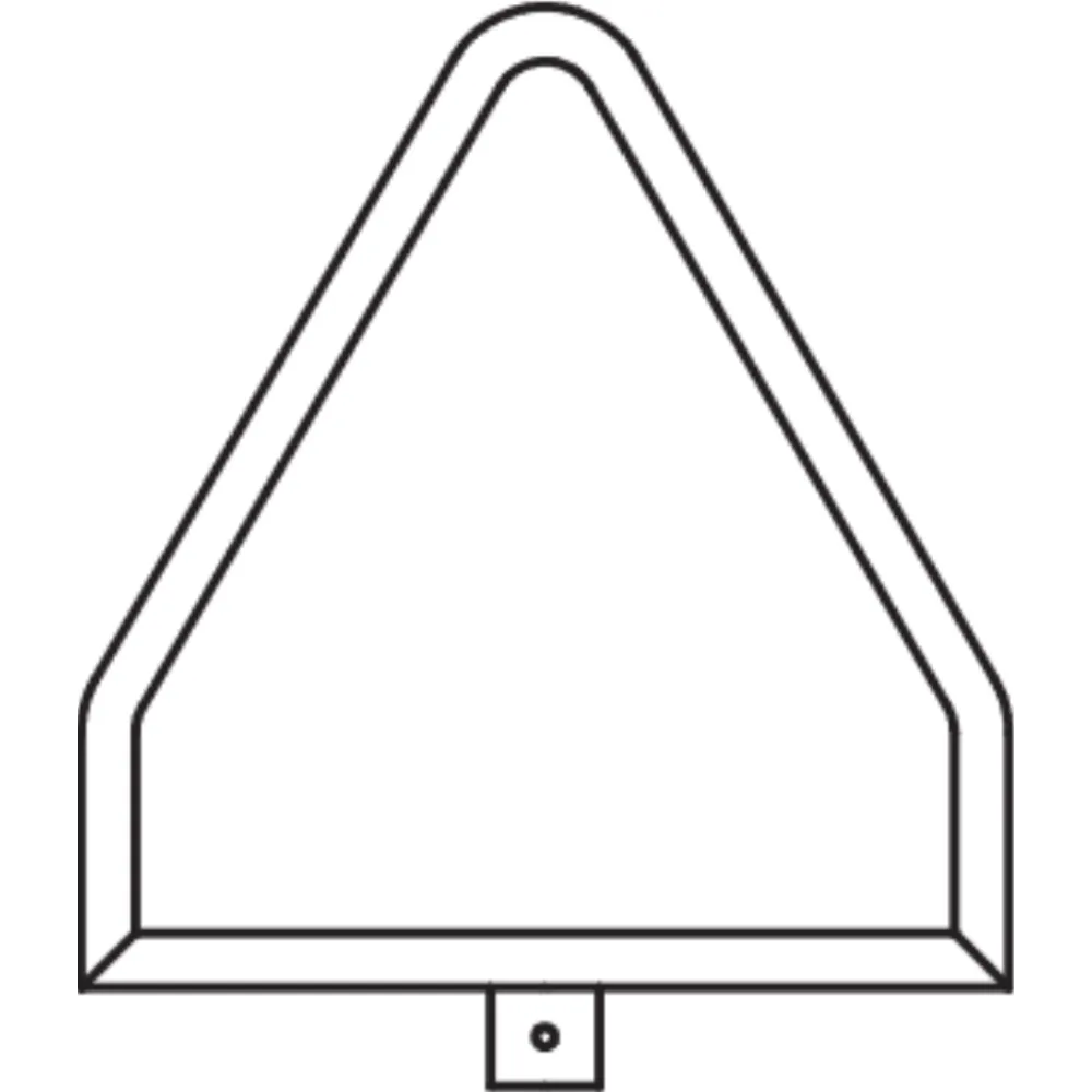 Triangular with addition (warning sign) tubular frame for coupling piece RoWi-Connect