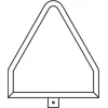 Triangular with addition (warning sign) tubular frame for coupling piece RoWi-Connect