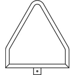 Triangular with addition (warning sign) tubular frame for coupling piece RoWi-Connect