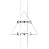 Slated stand for 3 vertical slats