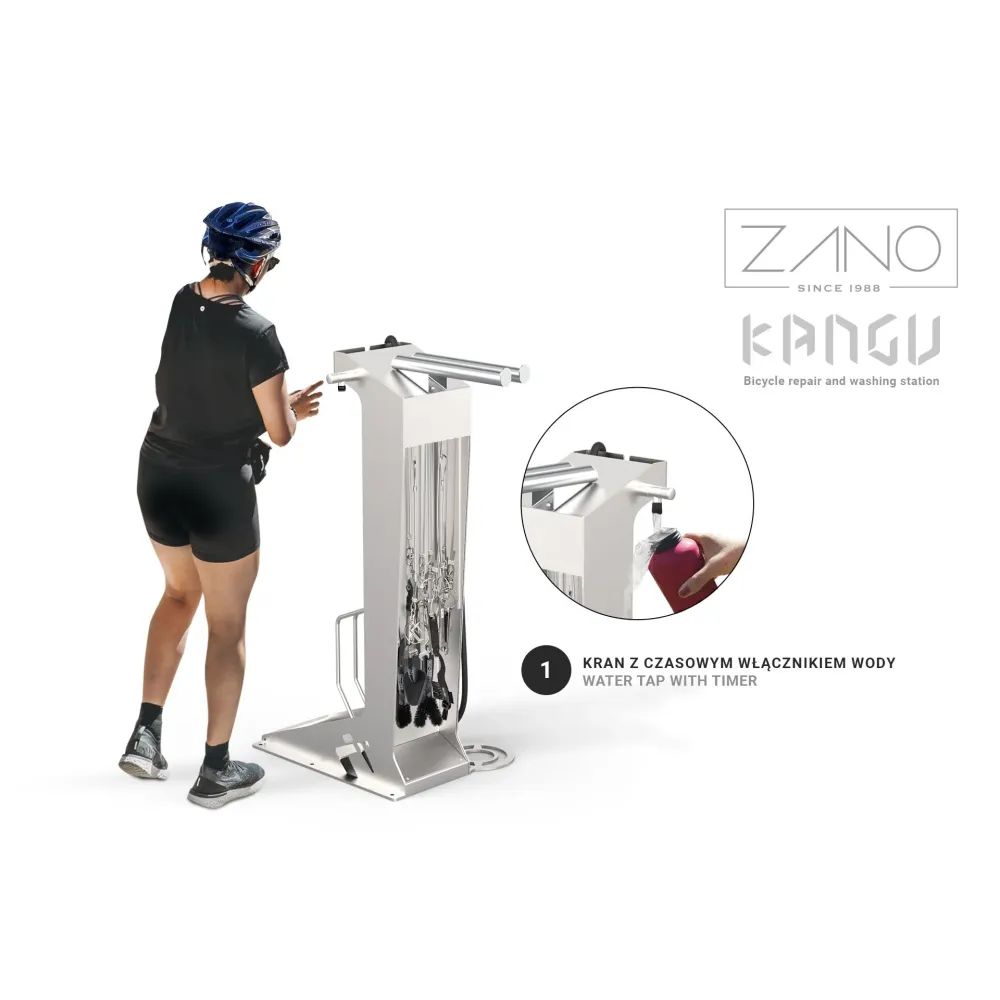 Kangu bicycle wash and repair station
