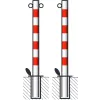 Barrier post painted white with rings