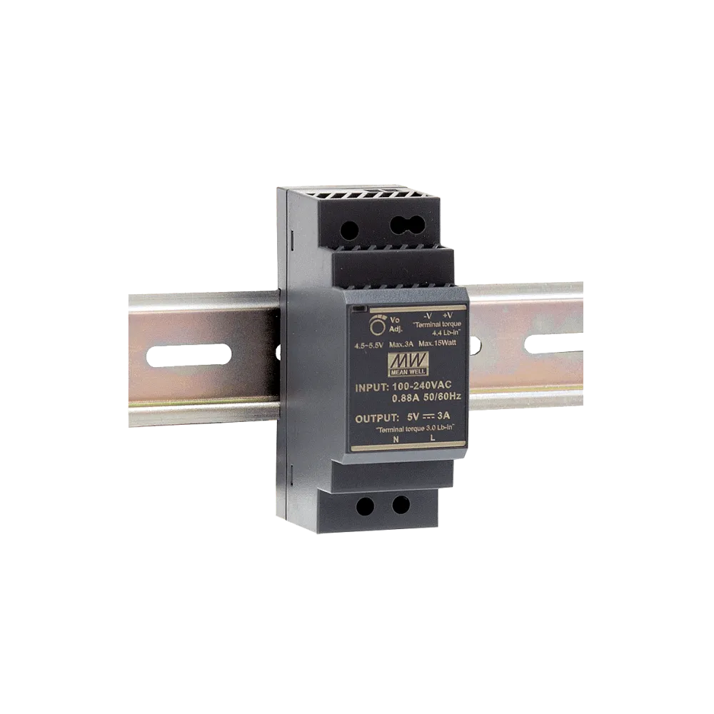 15W DIN Rail Power Supply 5V/3A