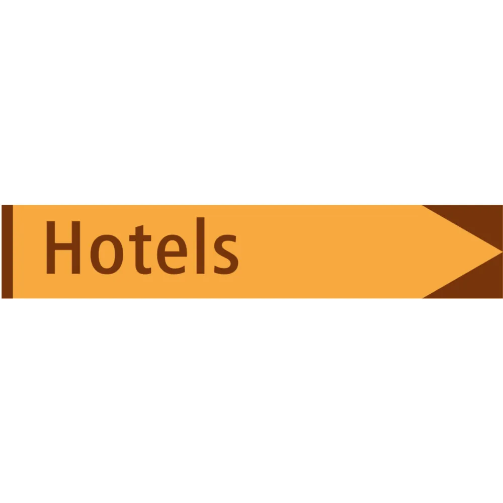 Hotel-restaurant direction sign