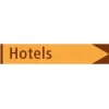 Hotel-restaurant direction sign