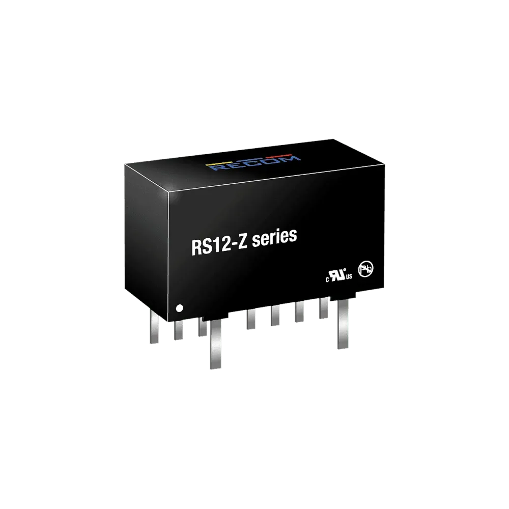 12W DC/DC converter, input 9...36V, output 10.8...13.2V/1000mA, SIP8