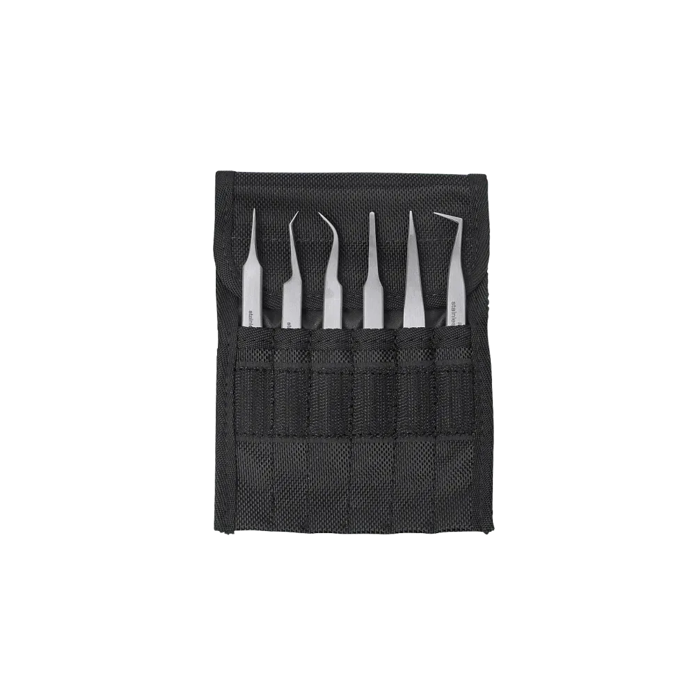 SMD tweezers set 6 pcs (incl. bag)