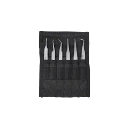 SMD tweezers set 6 pcs (incl. bag)