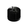 LED star heat sink, ø70mm, H 50mm, Base 10mm, Black anodized