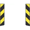 Reflective warning markings (yellow-black)