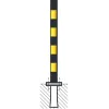 Barrier post painted black without rings