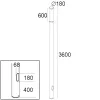 Siluro 319-...LD4-Urban Lighting - Pole H. 3600 with louvre