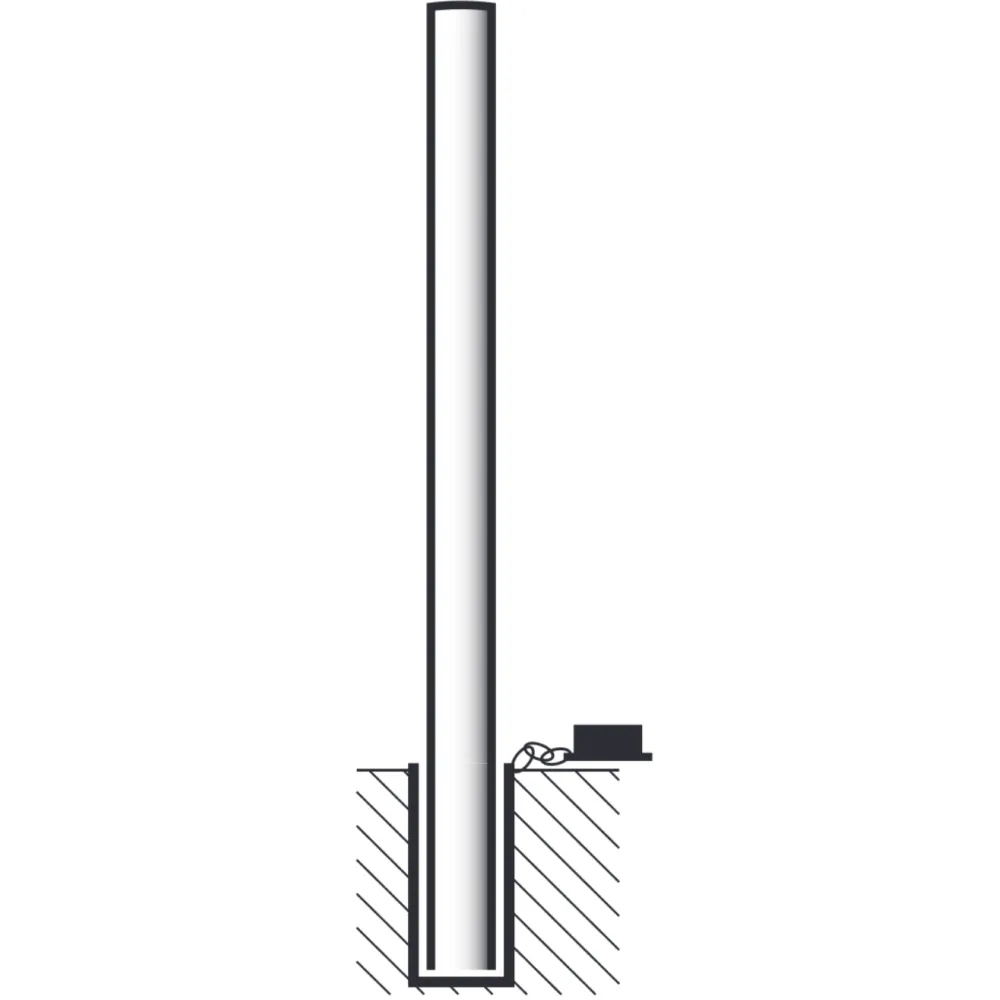 Barrier post without rings
