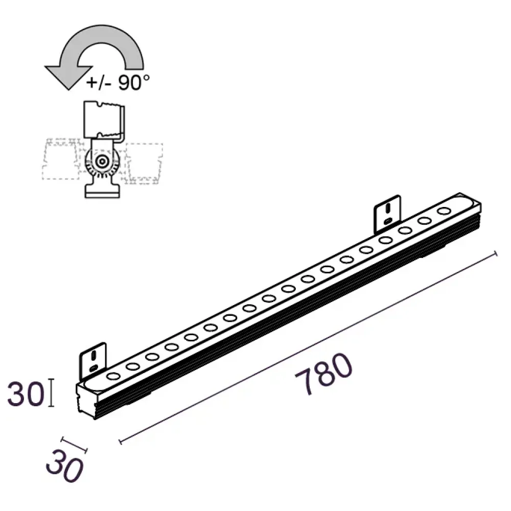 Matrix Mini Floodlight 2812P/HPRCOB-Floodlights - Floodlight with Lens L. 780 - Remote driver 24Vdc