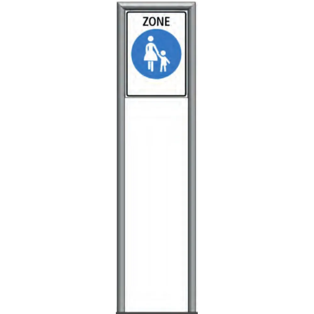 Zone signage stele type 