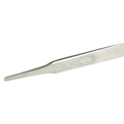 Precision tweezers with flat rounded tips