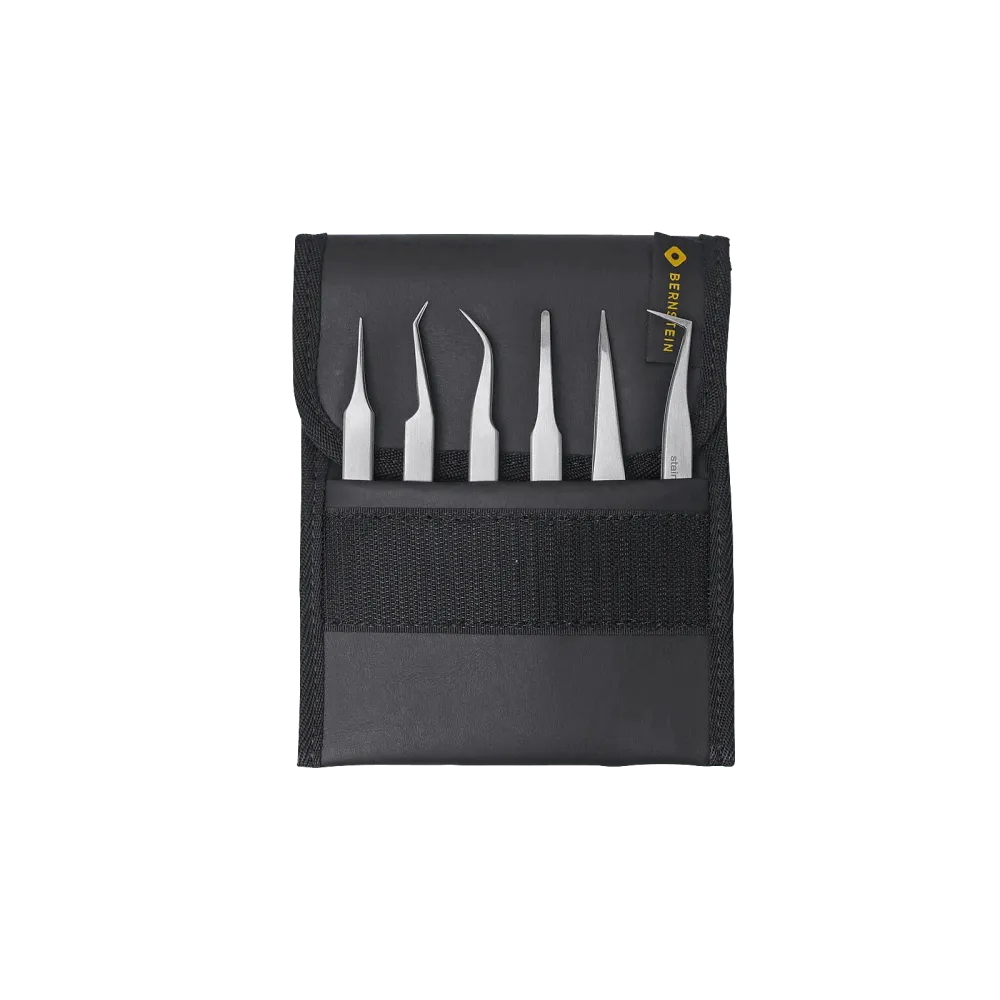SMD tweezers set 6 pcs (incl. bag)