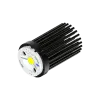 LED pin fin heat sink, ø47mm, H 68mm, Base 8mm, Zhaga&Philips holes, Black