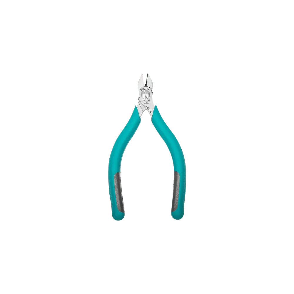 Side cutter, beveled head, with collecting tray
