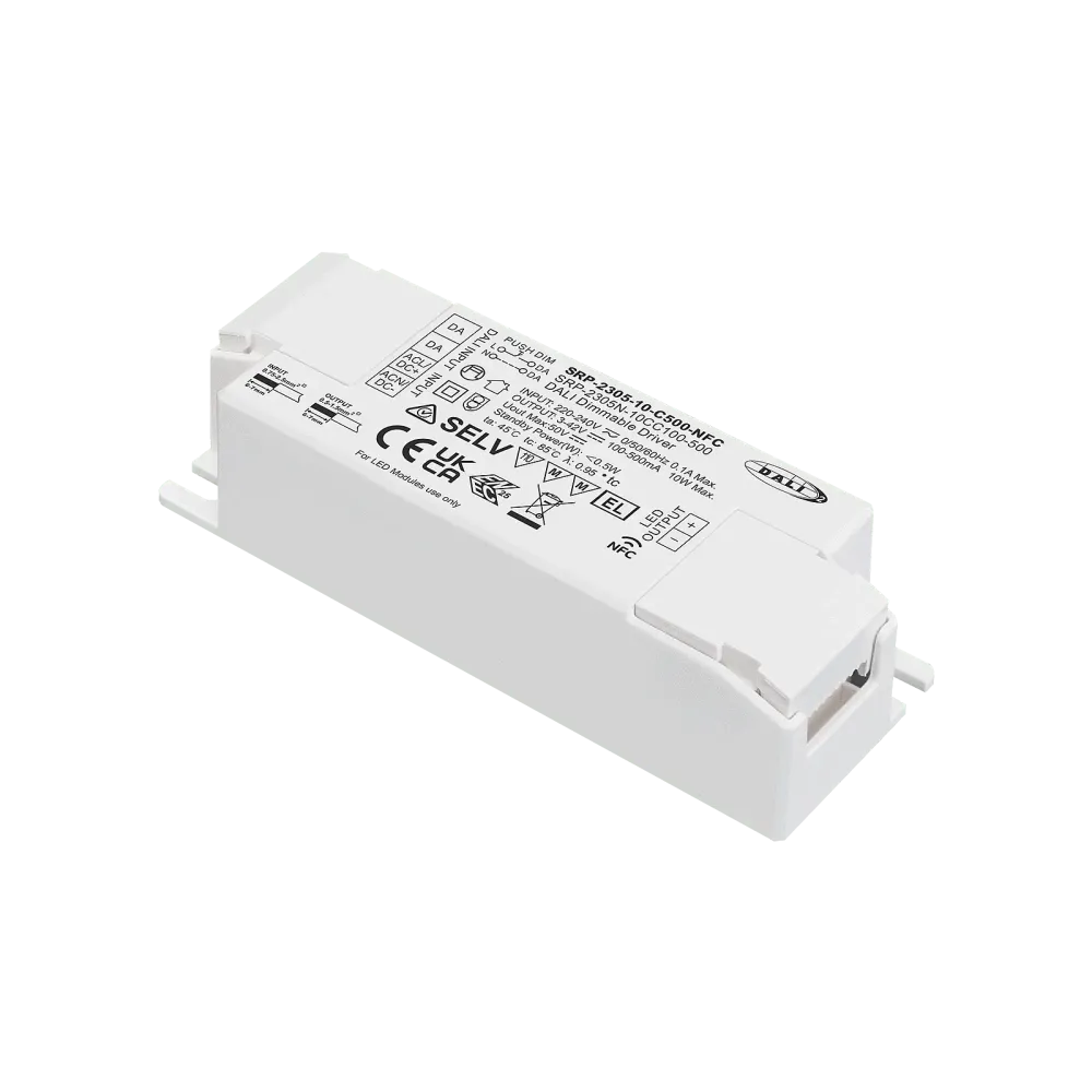 10W DALI2 DT6, AC-PUSH, constant current LED driver, NFC