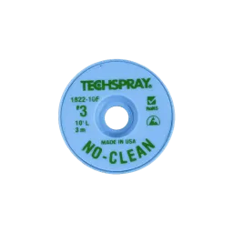 Techspray desoldering braid ESD, 1.9mm x 3m, flux-coated, no-clean