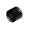 Modular LED star heat sink, ø99mm, H 80mm, Black anodized