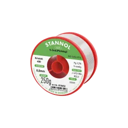 Solder wire crystal 400, Sn62Pb36Ag2, RE L0, 0.5mm, 250g