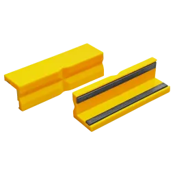 Protective jaws plastic 100mm yellow, with magnetic strip (pair)